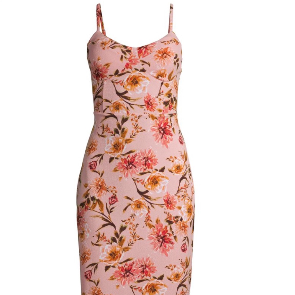 NWT- Floral Print Midi Dress